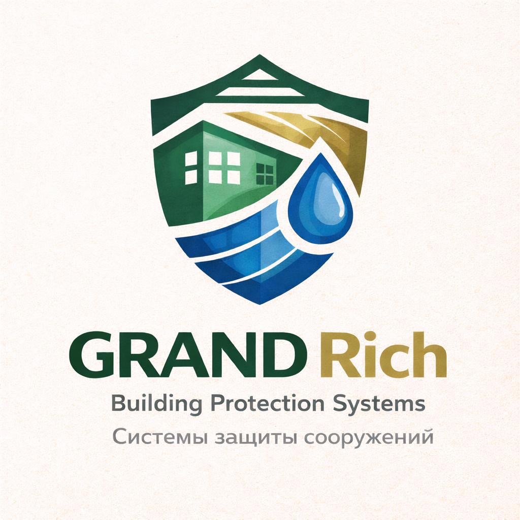 GRAND RICH — логотип завода строительных материалов